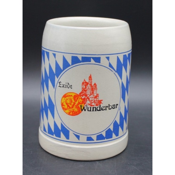 Exide Other - Vintage German Beer Stein Exide Wunderbar Stoneware Mug West Germany .5L